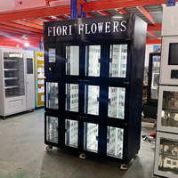 Máquina Expendedora Refrigerada Comercial para Flores con Sistema de Pago con Pantalla Táctil y 12 Casilleros para Floristería