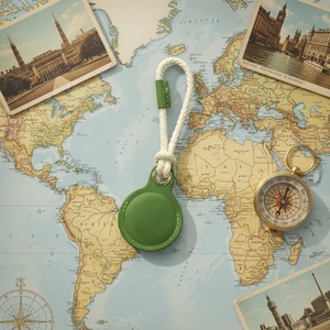 Boshiho Leather Key <b>Ring</b> Cases for Protective Cover Portable Handmade Genuine Leather Air Tag Holder with <b>Keyring</b> Protective - Product Image 5