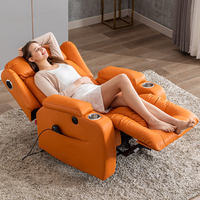 Hochwertige einzelne schwarze Leder manuelle Kinos itz Einsitzer Großhandel Liege sofa aus China