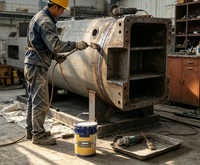 Pintura Epoxi Nano a Base de Agua, Resistente a Altas Temperaturas (1000°C), Revestimiento Industrial Ecológico para Acero de Motor, Aplicación por Pulverización