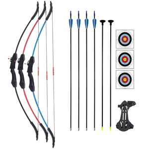 Tiro con l'arco Youth ricurve Bow and Arrow Set bambini Junior Kids Bow Set 4 frecce pratica caccia tiro accessori