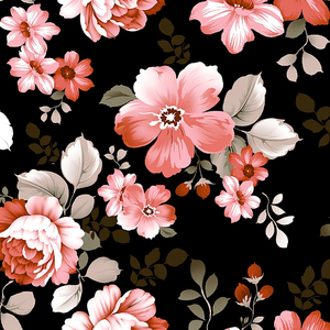 Dijital baskı gri çiçek desen elbise için 100% Polyester krep Koshibo baskılı kumaş - Product Image 6