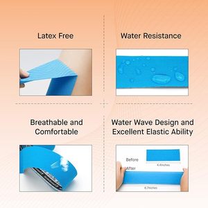 Cintas <span class=keywords><strong>de</strong></span> kinesiología autoadhesivas acrílicas Tiras musculares <span class=keywords><strong>de</strong></span> fisio sin látex para soporte <span class=keywords><strong>de</strong></span> articulación <span class=keywords><strong>de</strong></span> tobillo Atlético Kinesiología <span class=keywords><strong>de</strong></span> fusión en caliente - Product Image 3