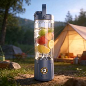 Mini mixeur portable rechargeable par USB de 550 ml, mixeur personnel pour jus de fruits, smoothies et shakes - Product Image 1