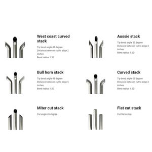 8 بوصة-<span class=keywords><strong>5</strong></span> × 8.<span class=keywords><strong>5</strong></span> بوصة مجموعة مكدس عادم كروم W/مداخن ميتري ومرفقين طويلين متدلية - Product Image 2
