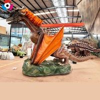 Personnaliser différentes tailles de couleurs Rouge bleu Vert Dragon Modèle Sculpture animation personnalisée IP