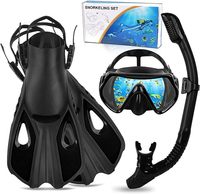 Adulte Anti Fuite Équipement De Plongée Palmes Réglables Masque De Plongée Plein Sec Top Tuba Avec Sacs De Voyage