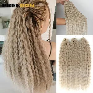 Estensioni per Trecce Sintetiche Ariel Curl Twist Crochet 22 Pollici, Onda d'Acqua, Bionde Arcobaleno Colorate, 60 Ciocche 300g, Permanibili - Product Image 2