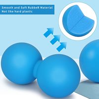 Balle de massage double en silicone en forme d'arachide pour la récupération sportive, soulagement des points de pression des pieds et des bras, massage des tissus profonds de qualité supérieure
