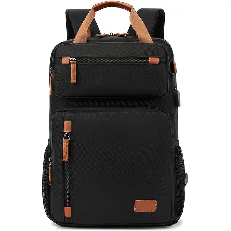 Multifunktionale wasserdichte polyester-nylon-tasche große kapazität laptop-schutz 17,3 zoll reise männer geschäftstasche tasche rucksack