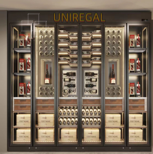 Nuevo y Elegante Gabinete para Vinos de Madera Maciza - Iluminación LED y Sistema de Refrigeración Avanzado para Amantes del <span class=keywords><strong>Vino</strong></span> - Product Image 5