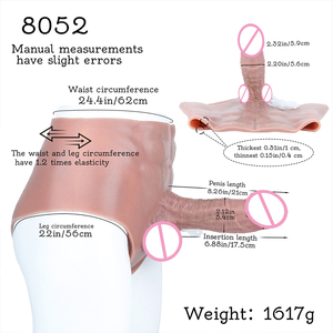 Pantalon réaliste avec pénis en silicone de 8,26 pouces pour stimulation anale et du point G, effet éjaculation, produits érotiques - Product Image 6