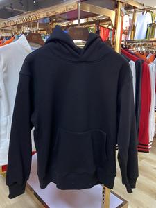Sweat à capuche épais en coton vierge OEM ODM pour hommes, sans cordes, logo bouffant personnalisé, pull à capuche unisexe de grande taille pour hommes - Product Image 2