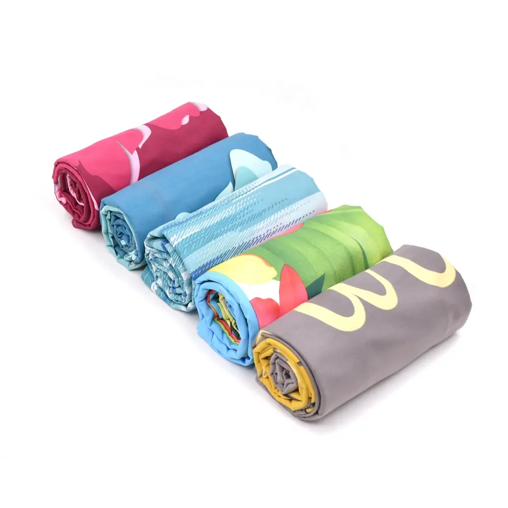 Custom Beach Towel Camping Towel Set Fast Dry Cloth Microfiber with Mesh Bag Children Eco-friendly Woven Square QUICK-DRY