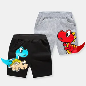 온라인 쇼핑 의류 어린이 Frock 디자인 여름 착용 3D 만화 공룡 면화 짧은 유아 소년 바지
