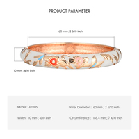 Bracelets indiens plaqués or 10 mm pour femmes, motif floral coloré cloisonné, accessoires de mode, vente chaude Daili