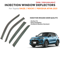 Deflectores de Ventana Laterales para Toyota LC200 2008-2019 Protector de Lluvia Accesorios de Coche