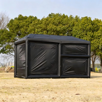 Tente gonflable d'extérieur pour le camping, grand espace, entièrement automatique, imperméable, 2 chambres, 1 salon, installation instantanée, abri familial