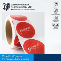 Autocollants ronds personnalisés YSB, vinyle et papier, imperméables, résistants aux rayures, étiquettes adhésives, impression de logo personnalisée, en rouleau