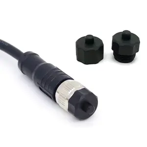 Couvercle de Protection pour connecteurs de prise, noir, en plastique, étanche, masculin, femelle, 12 pièces