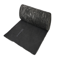 Couverture acoustique noire en laine de verre au design moderne pour l'extérieur, l'entrepôt, l'extérieur, la cuisine, l'isolation HVAC