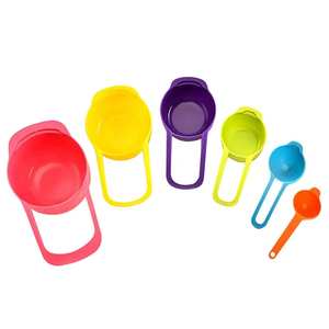 6PCS Color <b>Measuring</b> Cups Plastic <b>Measuring</b> <b>Spoon</b> Graduated <b>Measuring</b> Coffee Milk Tea <b>Measuring</b> <b>Spoon</b> Baking Tools Household - Product Image 5