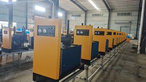 Compresseur d'<span class=keywords><strong>air</strong></span> à moteur refroidi par <span class=keywords><strong>air</strong></span> portable FGMI Factory Screw 10HP avec système de séchage 220V/380V 1,5m/min - Product Image 4