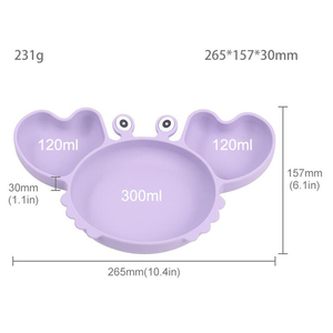 Assiette en silicone pour bébé OEM ODM, trois compartiments, ensemble d'assiettes d'alimentation pour bébé, enfant, étudiants - Product Image 2