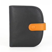 Dompet Lipat Kulit Sapi Asli Berkualitas Tinggi dengan Jendela ID Berjaring, Tempat Kartu Tipis, Dompet Uang, Grosir Logo Kustom, Hadiah untuk Pria Wanita