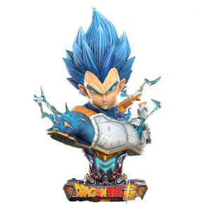 Precio de Fábrica MUSI, Busto de Vegeta 1/1, Figura de Anime Colorida en Fibra de Vidrio y Resina, Directamente del Fabricante - Product Image 2