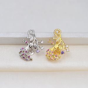 Wenchi Colgante de Perla Barroca de Plata S925 Hecho a Mano para Mujer, Soporte Vacío para Collar, Componentes de Joyería DIY, Modelo 13087 - Product Image 2