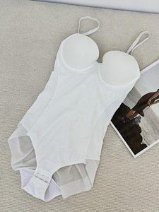 Combinaison amincissante moulante <span class=keywords><strong>couleur</strong></span> unie style simple bretelles réglables body sculptant - Product Image 1