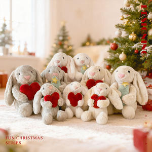 Megan British Osterdekorationen, Süßes Herz-Kaninchen-Plüschtier, Niedliche und Kuschelige Kombination, Geschenk für Mädchen - Product Image 3