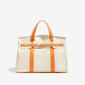 <span class=keywords><strong>Bolso</strong></span> de Mano de <span class=keywords><strong>Lona</strong></span> para <span class=keywords><strong>Mujer</strong></span>, de Alta Calidad, Impermeable, con Hebilla Dorada de Diseño, para Viajes y Trabajo, sin Pedido Mínimo - Product Image 2