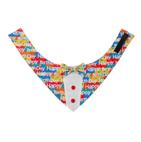 Bandana d'anniversaire pour chien en gros, foulard formel en coton pour animaux de compagnie avec nœud papillon pour costume de fête d'anniversaire