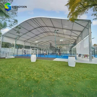 Tente de réception en aluminium certifiée TUV CE ISO 30x45m avec murs en verre pour événements extérieurs, mariages et festivals, couleur personnalisable, garantie 20 ans