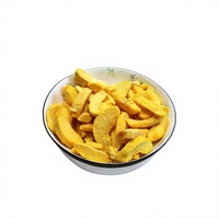 Nieuwe trendy snack: gevriesdroogde gele perzikchips, kant-en-klaar, bulk fruit snacks, gedroogde gele perzikplakjes in 1kg grote zakken