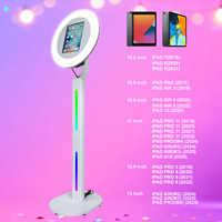 Cabina de Fotos Portátil para iPad con Luz RGB Ajustable, Impresión Instantánea, Compatible con iPad de 10.2/10.5/10.9/11/12.9/13 Pulgadas