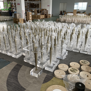 Hiện đại sang trọng kim loại travertine bảng bên ý Thiết kế bê tông Vòng Acrylic đá cẩm thạch tròn nhỏ Bàn cà phê cho phòng khách - Product Image 5