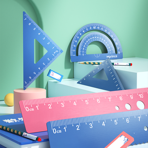 Ensemble de règles triangulaires durables en alliage de zinc multicolores pour l'école et le <span class=keywords><strong>dessin</strong></span> à l'échelle - Product Image 3