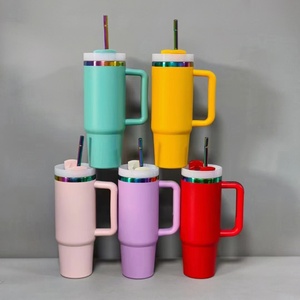 40oz Stainless Steel Tumblers Custom logo Insulated Vacuum Mug Tumbler Portable Stainless Steel Tumbler With <b>Straw</b> - Product Image 6