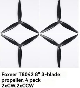 FOXEER DALPROP ใบพัด T8042 ใหม่ 2 คู่ (2CW+2CCW) พลาสติกและโลหะ - Product Image 3
