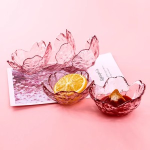 Petite coupelle à sauce en verre de style japonais, motif fleur de cerisier rose <span class=keywords><strong>martelé</strong></span>, pour vinaigre, fondue et assaisonnement barbecue - Product Image 3