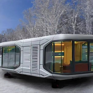 Casa Contenedor Modular Portátil Moderna de Dos Pisos, Estilo Cápsula Espacial, Prefabricada, Inspirada en un Dirigible, para Uso Comercial, Residencial y de Ocio - Product Image 1