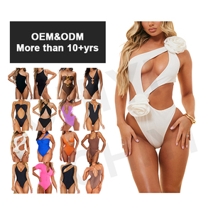 ชุดว่ายน้ำเปิดไหล่หนึ่งข้างชุดบิกินี่สายสีพื้นสายสีพื้นสุดเซ็กซี่ - Product Image 6