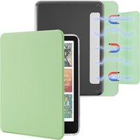 Casing Kindle kulit PU dengan penutup magnetik, dapat dilepas dengan pegangan, bangun dan tidur otomatis, casing penutup belakang jernih
