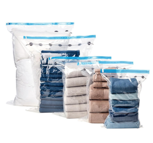 <span class=keywords><strong>Sacchetti</strong></span> di stoccaggio <span class=keywords><strong>sottovuoto</strong></span> <span class=keywords><strong>per</strong></span> vestiti e <span class=keywords><strong>trapunte</strong></span> con cerniera, includono valvola a vuoto, taglie Multiple, trasparenti, piccole medie grandi - Product Image 2