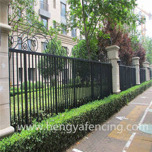 Neues Design Günstige moderne Stahl Metall Streikposten Zierzaun verzinkt Streikposten Schmiedeeisen Zaun platten - Product Image 6