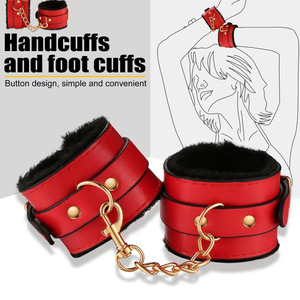 Ensemble de 12 accessoires de bondage en cuir rouge pour adultes, jouets sexuels - Product Image 3