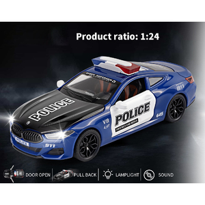 Modellino Auto in <span class=keywords><strong>Scala</strong></span> <span class=keywords><strong>1</strong></span>:<span class=keywords><strong>24</strong></span>, Giocattolo in Metallo con Luci e Suoni, Funzione Pull-Back e Porte Apribili, Giocattoli Die-Cast per Bambini, Vendita all'Ingrosso - Product Image 2